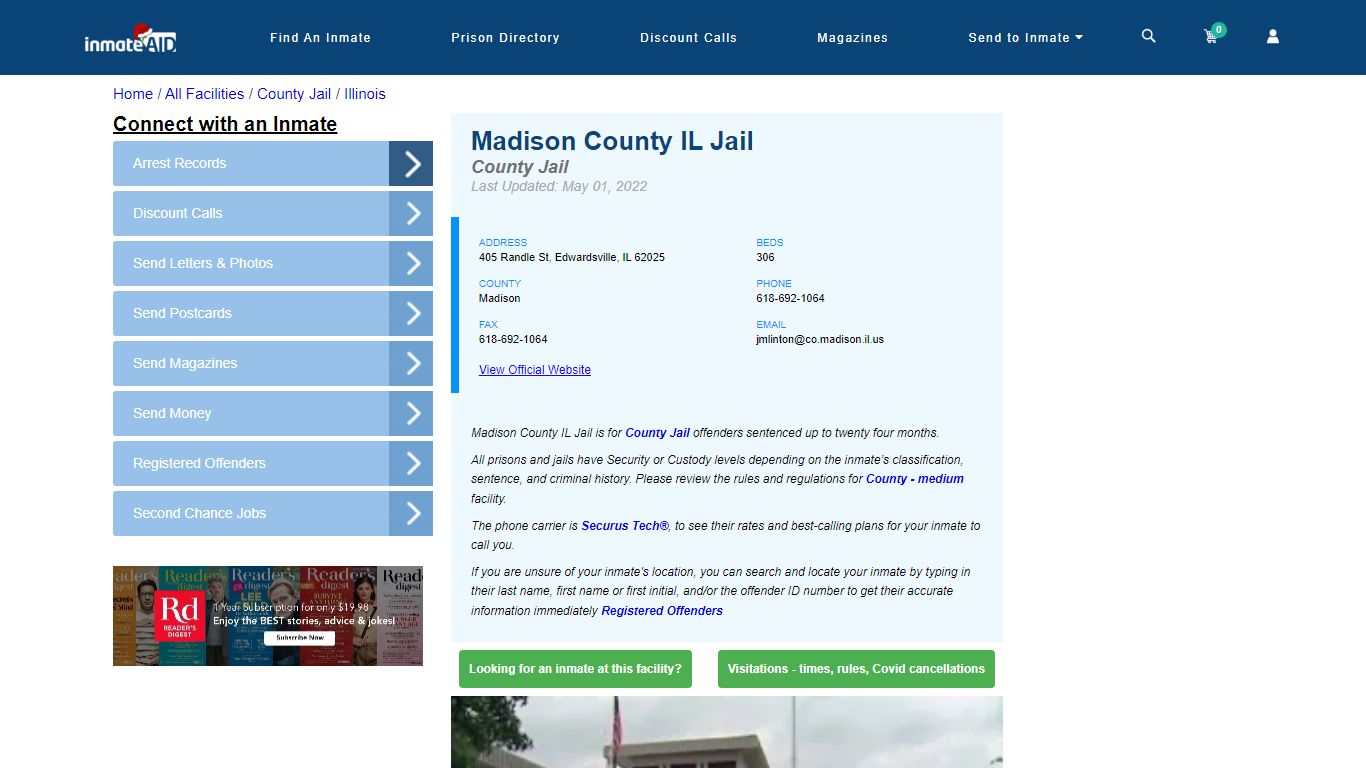 Madison County IL Jail - Inmate Locator - Edwardsville, IL